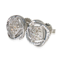 Sterling Silver Diamond Infinity Earrings