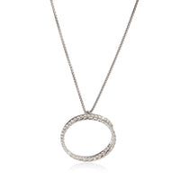 David Yurman Sterling Silver Diamond Infinity Crossover Pendant fv