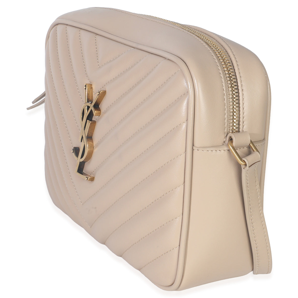 Dark Beige Matelasse Calfskin Monogram Lou Camera Bag