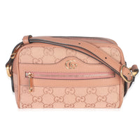 Gucci Pink GG Canvas Mini Ophidia Shoulder Bag Handbag fv