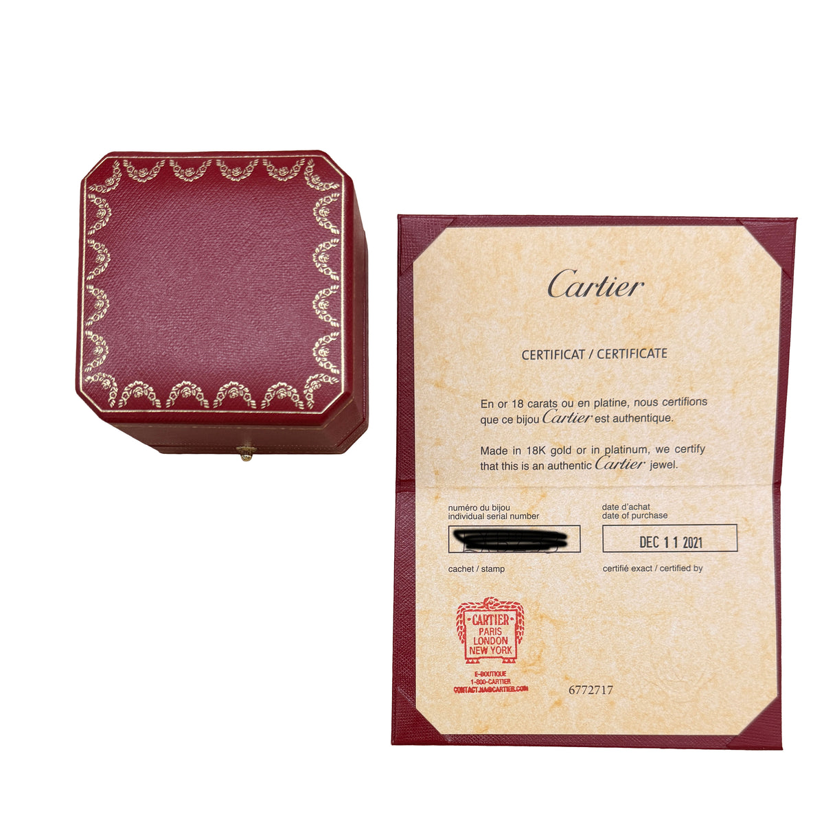 Cartier Yellow Gold  Juste Un Clou Double Ring box