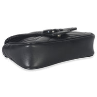Black Matelasse Calfskin Monochrome GG Marmont Chain Belt Bag