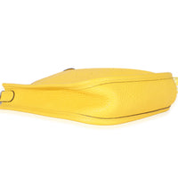 Hermès Jaune De Naples Clemence Mini Evelyne TPM PHW Handbag clasp