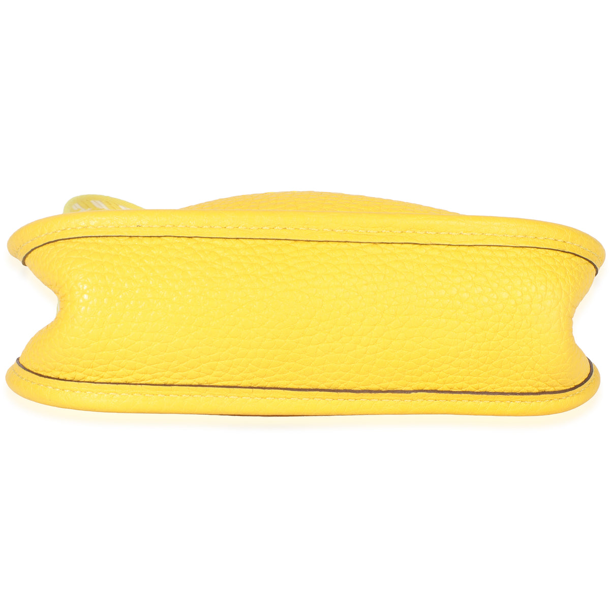 Hermès Jaune De Naples Clemence Mini Evelyne TPM PHW Handbag stamp