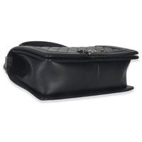 Black Quilted Lambskin Old Medium Boy Bag