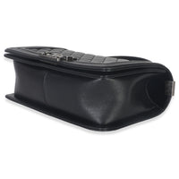 Black Quilted Lambskin Old Medium Boy Bag