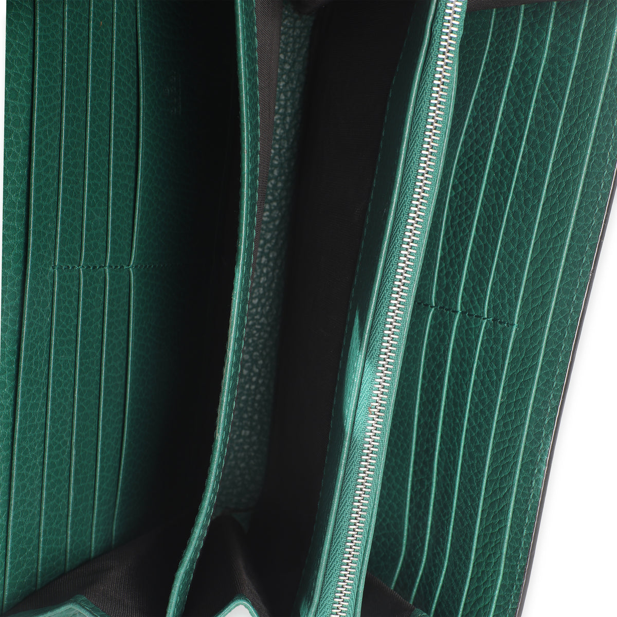 Gucci Emerald Pebbled Calfskin Dionysus Chain Wallet Handbag ad1