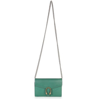 Gucci Emerald Pebbled Calfskin Dionysus Chain Wallet Handbag av