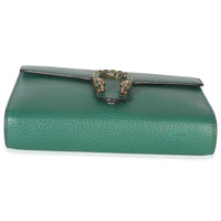 Gucci Emerald Pebbled Calfskin Dionysus Chain Wallet Handbag stamp