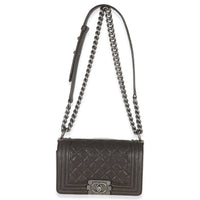 Chanel Brown Quilted Caviar Small Boy Handbag Handbag av