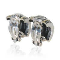 Yellow Gold & Sterling Silver  Vintage Cable Hoop Earrings