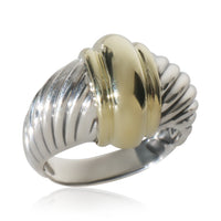 Yellow Gold & Sterling Silver  Vintage Cable Ring