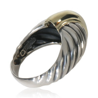 Yellow Gold & Sterling Silver  Vintage Cable Ring