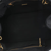 Black Canvas White Logo Small Canapa Tote