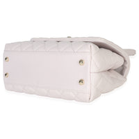 Light Pink Quilted Caviar Mini Coco Top Handle Handbag