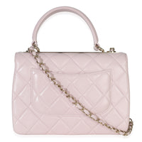 Light Pink Quilted Lambskin Small Trendy CC Dual Handle Flap Bag