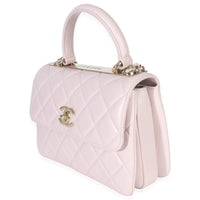 Light Pink Quilted Lambskin Small Trendy CC Dual Handle Flap Bag