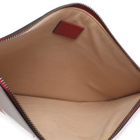 Gucci Red Navy Cream Calfskin Queen Margaret Flat Pouch Handbag av