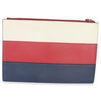 Gucci Red Navy Cream Calfskin Queen Margaret Flat Pouch Handbag bv