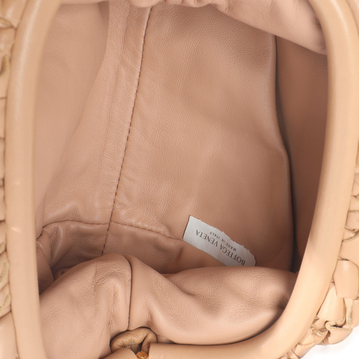 Almond Nappa Intrecciato The Mini Pouch