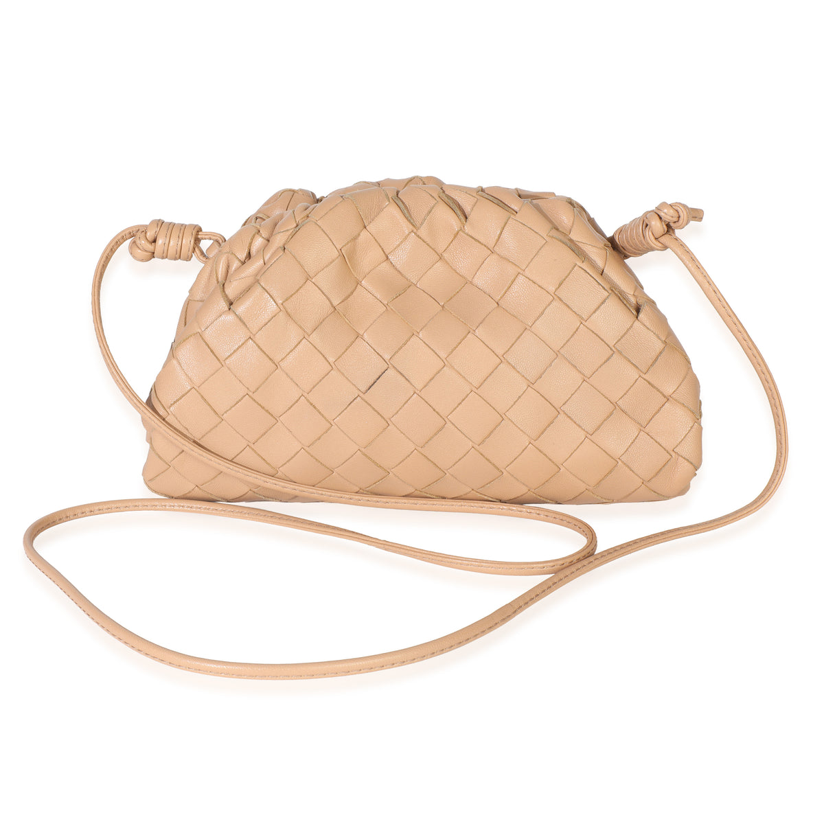 Almond Nappa Intrecciato The Mini Pouch