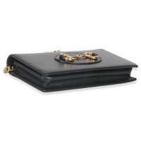 Gucci Black Azalea Calfskin Horsebit 1955 Wallet On Chain Handbag clasp