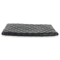 Chanel Black Quilted Patent Large Cosmetic O Case Handbag box