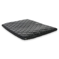 Chanel Black Quilted Patent Large Cosmetic O Case Handbag clasp
