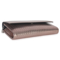 Christian Dior Pink Metallic Patent Micro Cannage Lady Dior Croisiere Wallet Handbag clasp