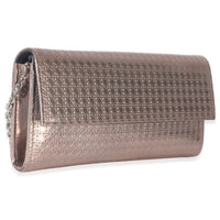 Christian Dior Pink Metallic Patent Micro Cannage Lady Dior Croisiere Wallet Handbag pv