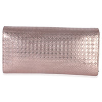 Pink Metallic Patent Micro Cannage Lady Dior Croisiere Wallet