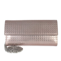 Pink Metallic Patent Micro Cannage Lady Dior Croisiere Wallet