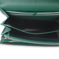 Gucci Emerald Pebbled Calfskin Dionysus Chain Wallet Handbag ad1