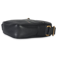 Gucci Black Pebbled Calfskin Vintage Logo Messenger Bag Handbag box