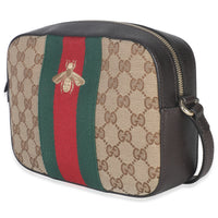 Gucci GG Supreme Canvas Web Small Webby Bee Shoulder Bag Handbag sv