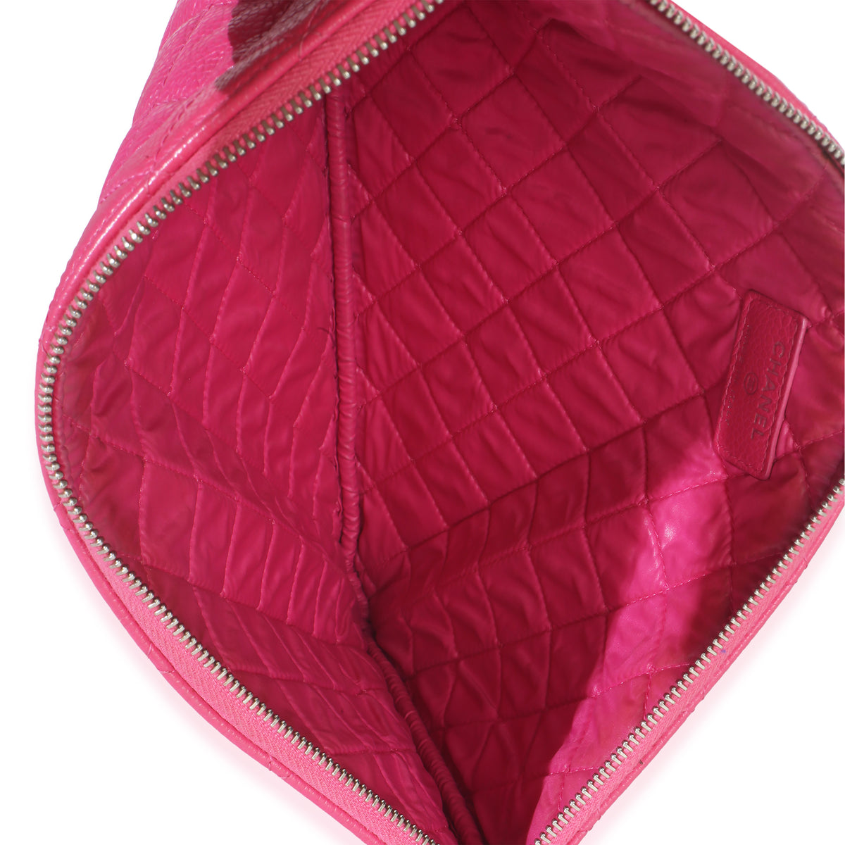 Chanel Pink Quilted Lambskin Medium Casino Beauty CC Cosmetic Case Handbag av