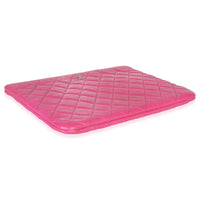 Pink Quilted Lambskin Medium Casino Beauty CC Cosmetic Case