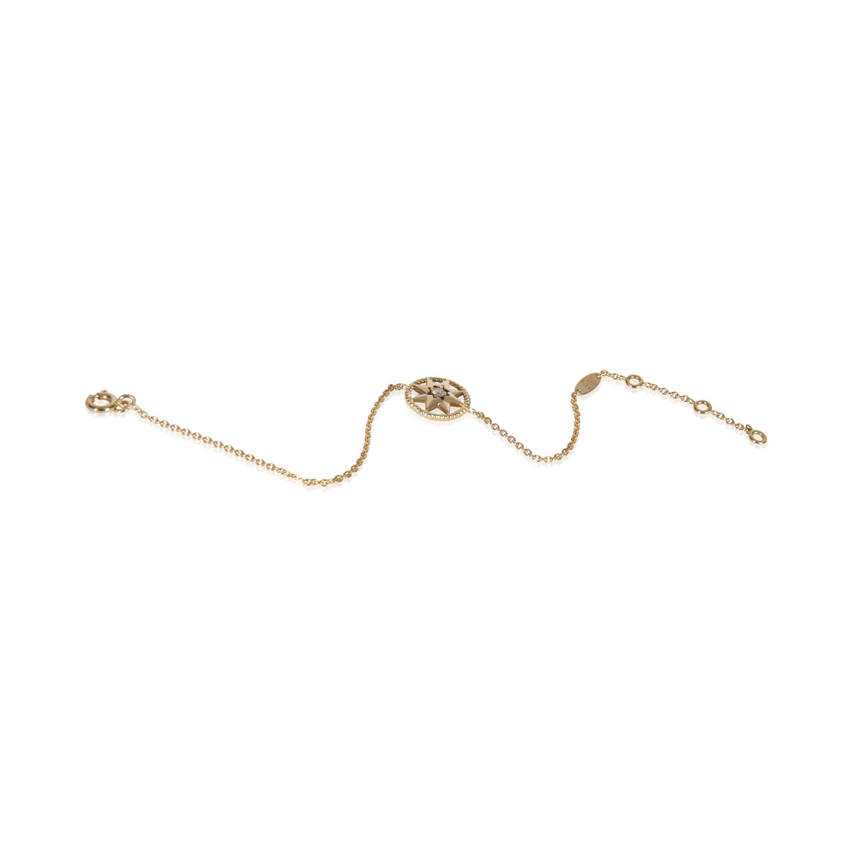 Christian Dior Yellow Gold Mother Of Pearl and Diamond Rose Des Vents Bracelet bv