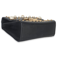 Black Calfskin Pearl GG Stud Small Padlock Shoulder Bag