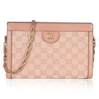 Light Pink GG Canvas Small Ophidia Chain Shoulder Bag