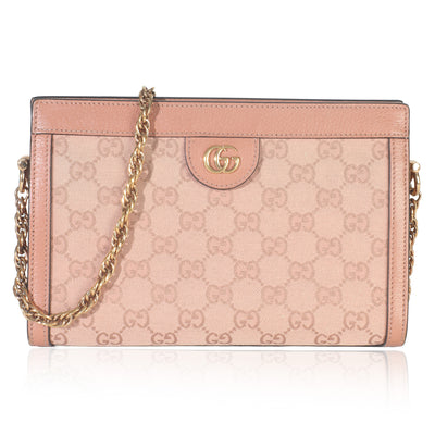 Light Pink GG Canvas Small Ophidia Chain Shoulder Bag