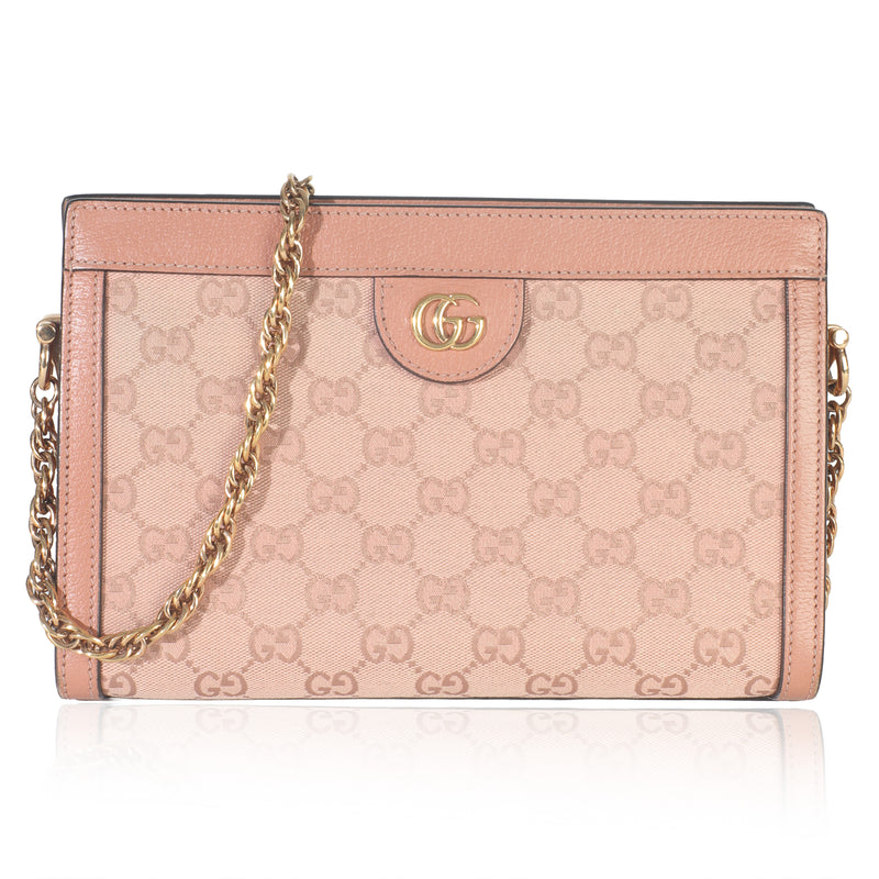 Light Pink GG Canvas Small Ophidia Chain Shoulder Bag