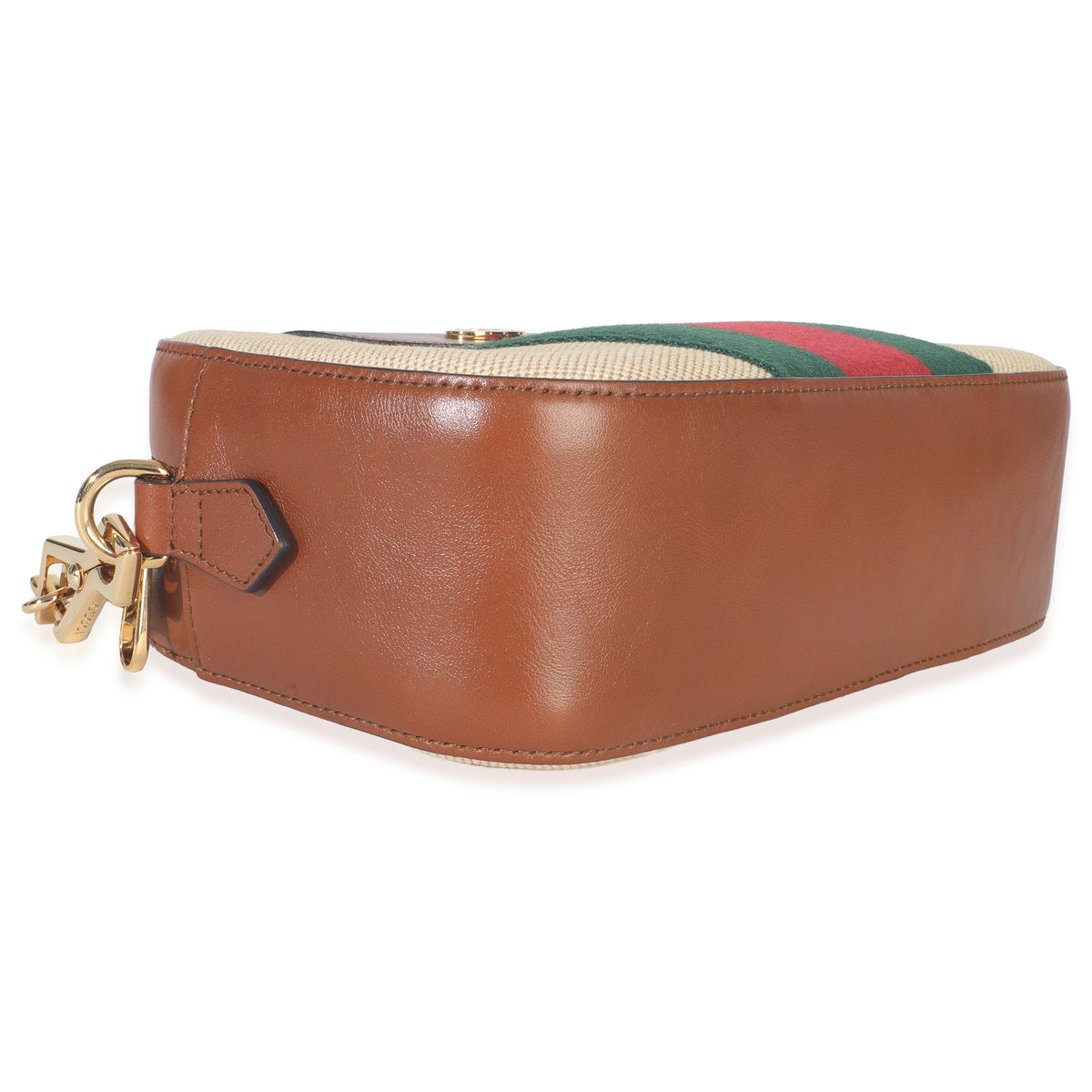Beige Canvas Vintage GG Web Crossbody Bag