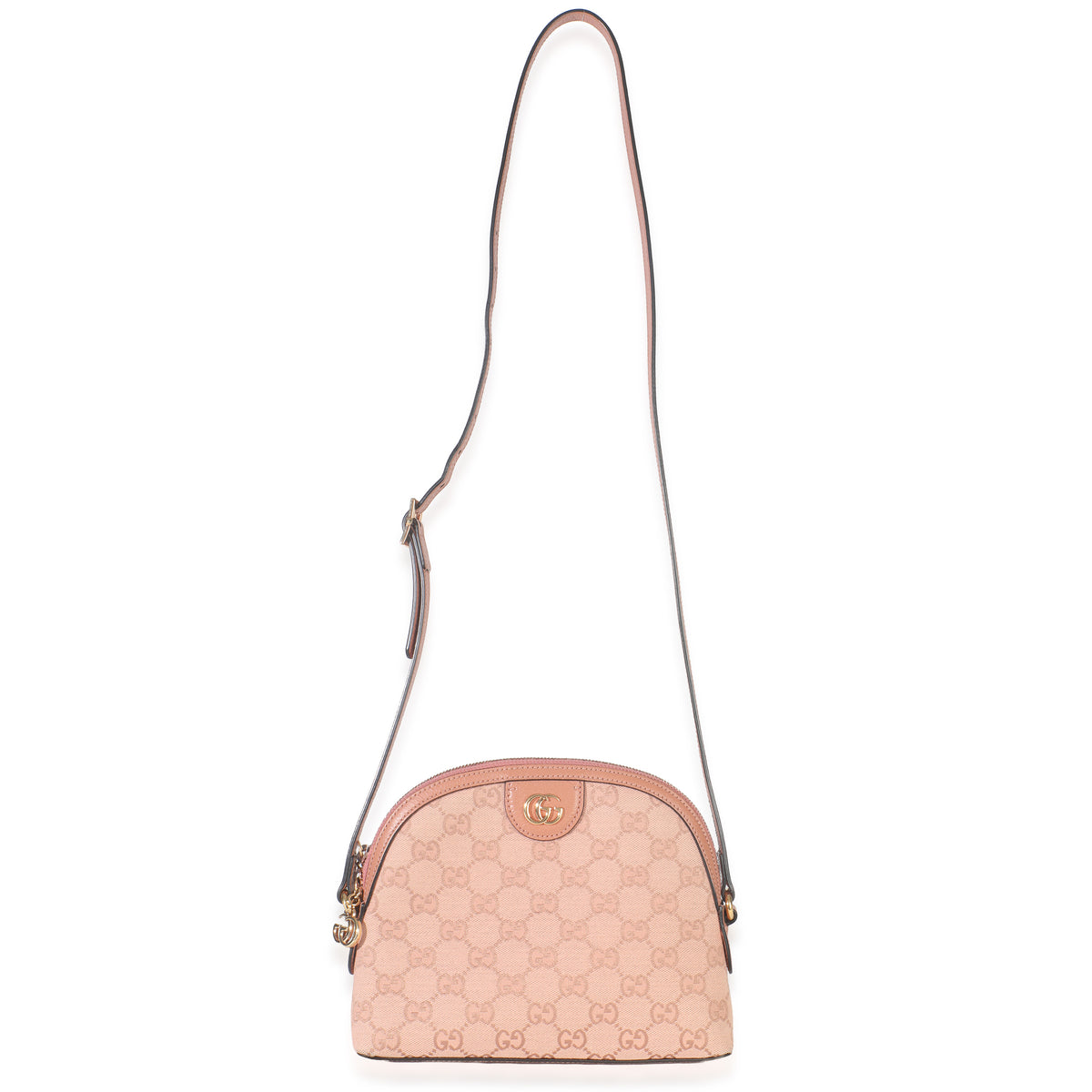 Gucci Pink GG Canvas Small Dome Ophidia Crossbody Bag Handbag av