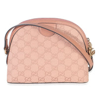 Gucci Pink GG Canvas Small Dome Ophidia Crossbody Bag Handbag bv