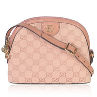Gucci Pink GG Canvas Small Dome Ophidia Crossbody Bag Handbag fv