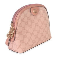 Gucci Pink GG Canvas Small Dome Ophidia Crossbody Bag Handbag pv