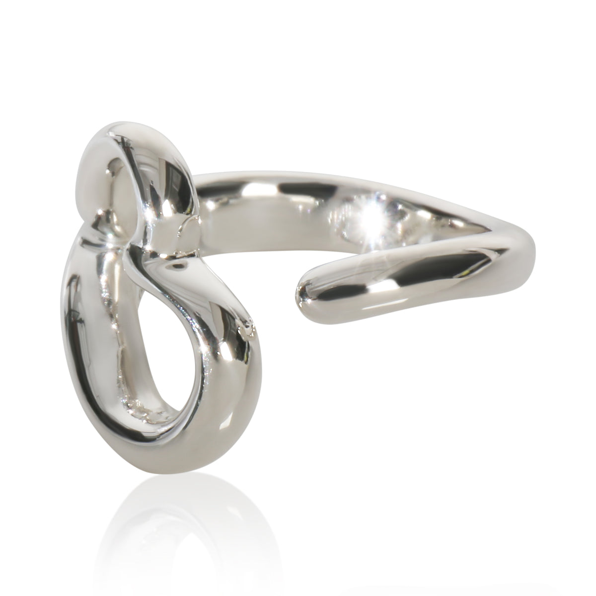 Tiffany & Co. Sterling Silver  Elsa Peretti Open Heart Ring sv