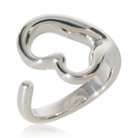 Tiffany & Co. Sterling Silver  Elsa Peretti Open Heart Ring bv