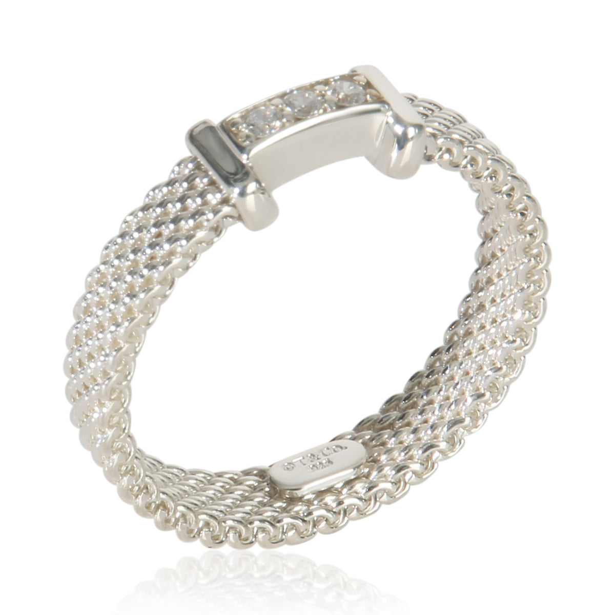 Sterling Silver Diamond Somerset Mesh Ring